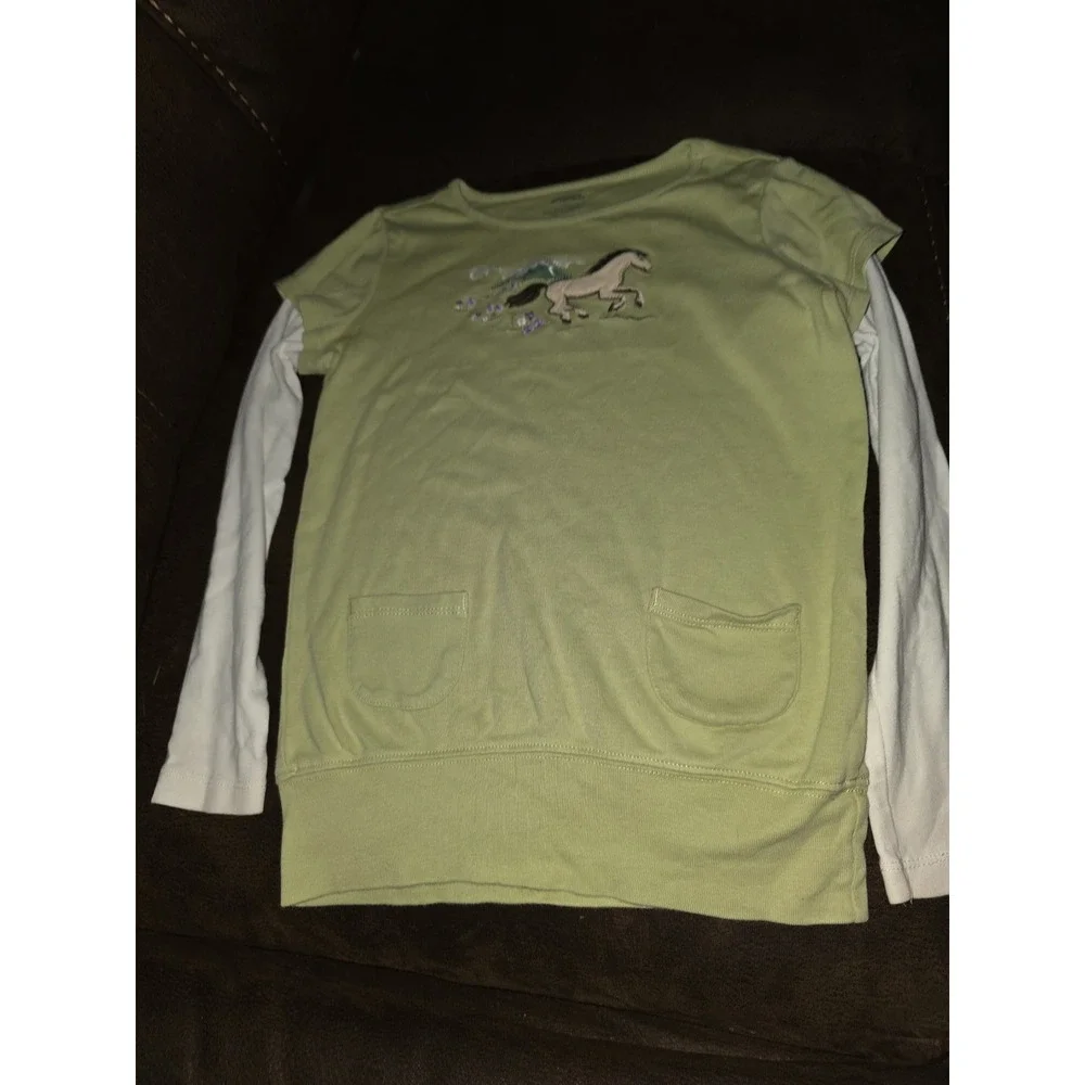 Gymboree cowgirls at heart horse top size 7 cord skort size 6